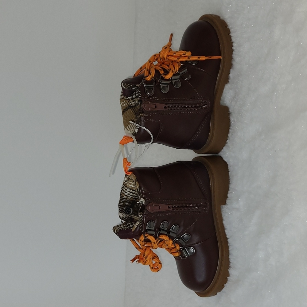NWOT Original Penguin London Boots Brown w/ Side Zipper Boys' Size 9 - Picture 6 of 10